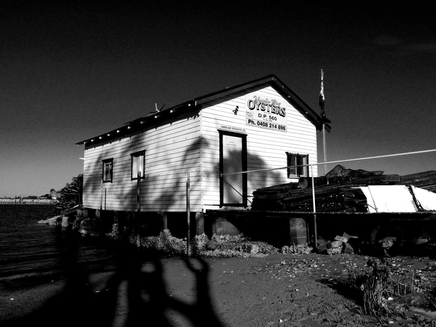 The D-Lux does nice black & white in camera. In this image I've used the red filter option, which has darkened the sky very effectively.